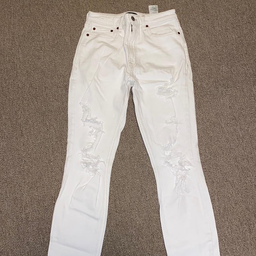 white ripped jeans
